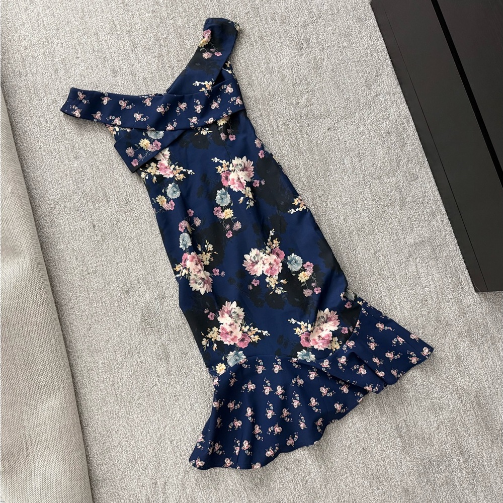 Little Mistress Floral Off-Shoulder Dress
